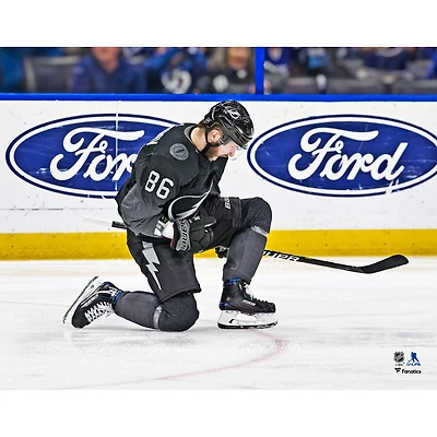 Nikita Kucherov Tampa Bay Lightning Unsigned Alternate Jersey Goal Celebration Photograph
