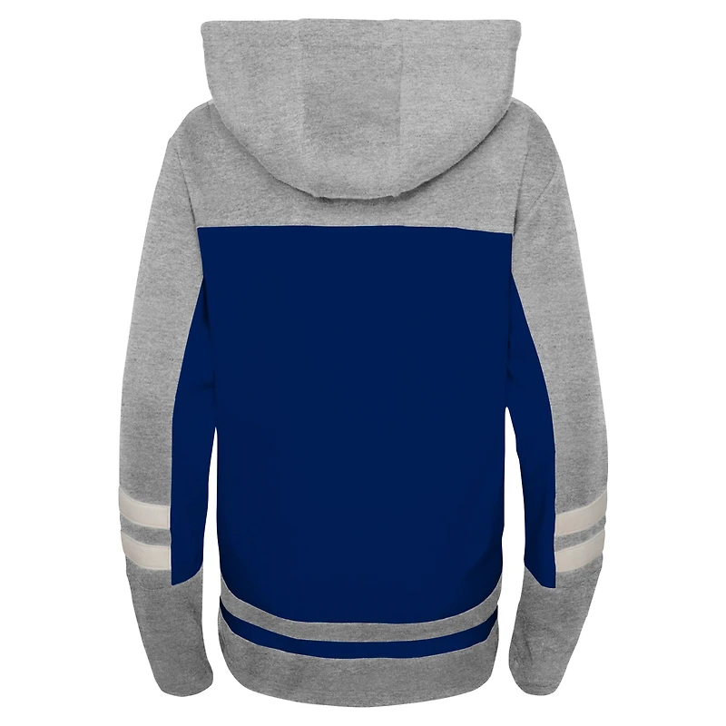 Sweat à capuche lacets et col en V revisité bleu préscolaire du Lightning de Tampa Bay sans âge