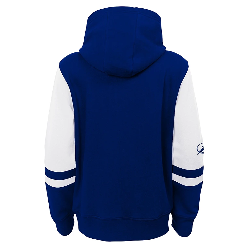 Sweat à capuche zippé bleu pour préscolaire Tampa Bay Lightning Face Off