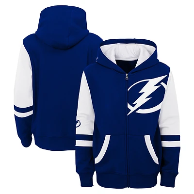 Preschool  Blue Tampa Bay Lightning Face Off Full Zip Hoodie