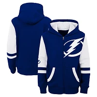 Sweat à capuche zippé bleu pour préscolaire Tampa Bay Lightning Face Off