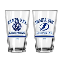 Lightning de Tampa Bay 16oz. Verre à pinte, paquet de deux