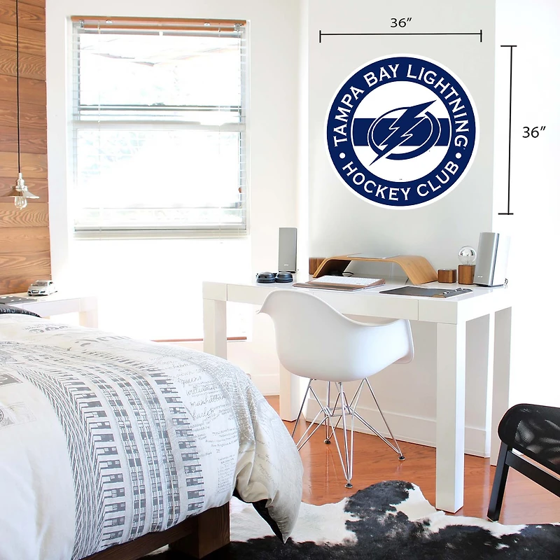 Tampa Bay Lightning - 36'' x 36'' Team Repositional Stripe Design Vinyl Wall Decal
