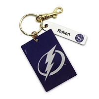 Tampa Bay Lightning - Coffret cadeau trois pièces en cuir avec étiquette personnalisée