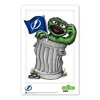Affiche de Sesame Street 11 x 17 pouces représentant Oscar le Grognon, des Lightning de Tampa Bay