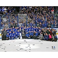 Photographie de célébration l'équipe championne la demi-finale Coupe Stanley 2021 non signée du Lightning Tampa Bay