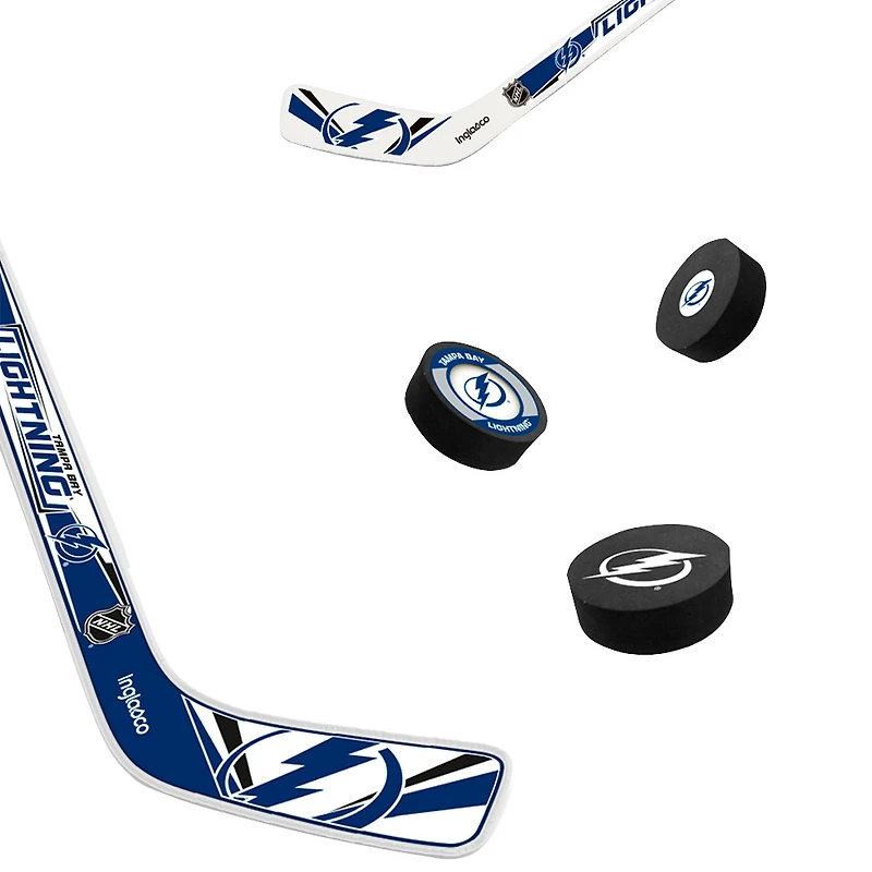 The Sports Vault Tampa Bay Lightning Mini bâton de hockey et rondelle en mousse, ensemble de huit pièces