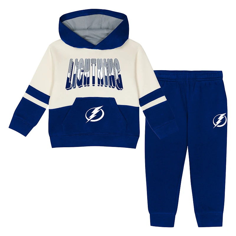 Toddler Outerstuff Blue Tampa Bay Lightning Chants and Cheers Fleece Hoodie Pants Set