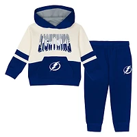 Toddler Outerstuff Blue Tampa Bay Lightning Chants and Cheers Fleece Hoodie Pants Set