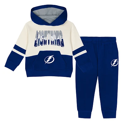 Toddler Outerstuff Blue Tampa Bay Lightning Chants and Cheers Fleece Hoodie Pants Set
