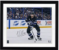 Victor Hedman Tampa Bay Lightning Autographed 16" x 20" Black Jersey Skating Photograph