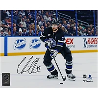 Victor Hedman Tampa Bay Lightning Autographed 8" x 10" Black Jersey Skating Photograph