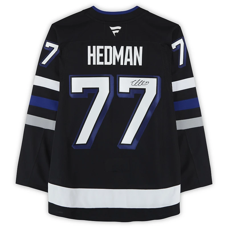 Victor Hedman Tampa Bay Lightning Autographed Black Alternate Fanatics Premium Jersey