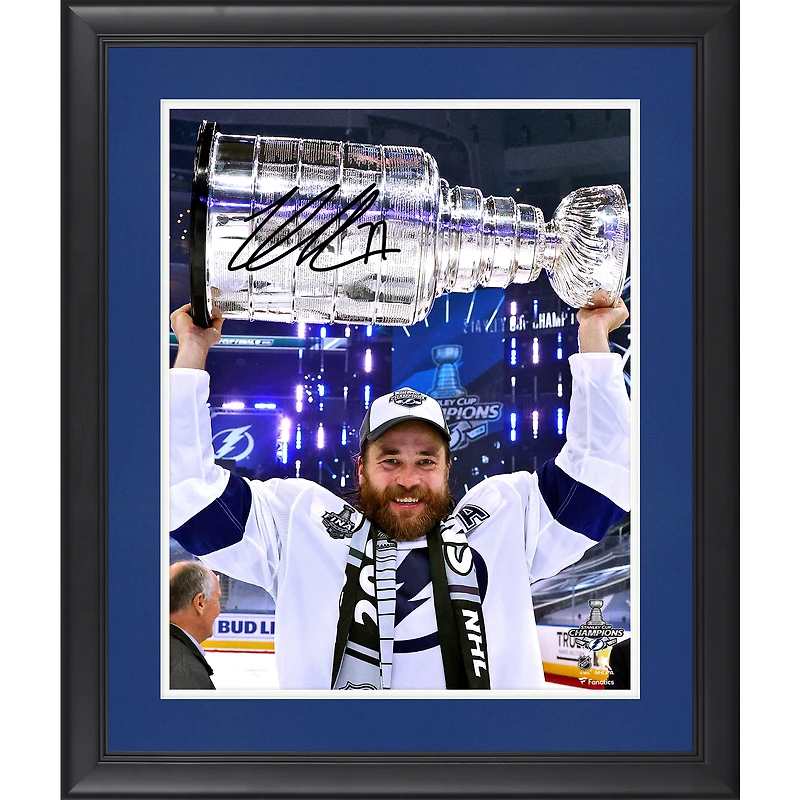 Victor Hedman Tampa Bay Lightning Framed Autographed 16" x 20" 2020 Stanley Cup Champions Raising Cup Photograph