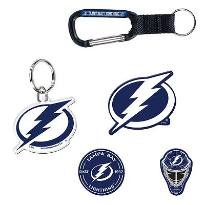 Ensemble de 5 porte-clés et aimants pour réfrigérateur WinCraft Tampa Bay Lightning