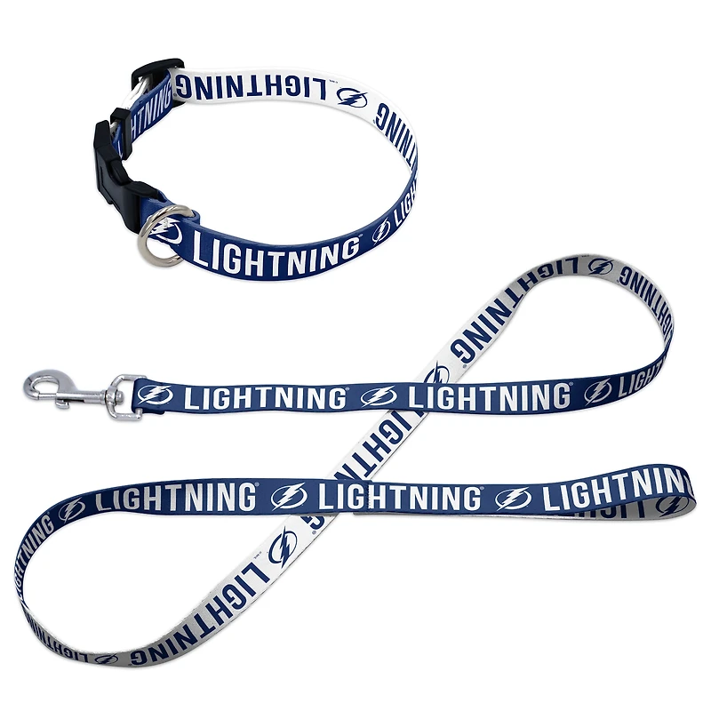 Ensemble laisse et collier pour animaux de compagnie WinCraft Tampa Bay Lightning