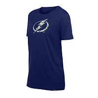 T-shirt à fleurs bleu marine Tampa Bay Lightning Glam Game de New Era pour femme