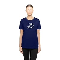 T-shirt à fleurs bleu marine Tampa Bay Lightning Glam Game de New Era pour femme
