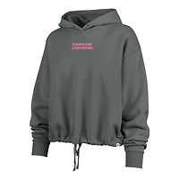 Sweat à capuche court Bright Side Venice '47 gris pour femme Tampa Bay Lightning