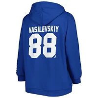 Pull à capuche lacets et col en V Andrei Vasilevskiy Royal Tampa Bay Lightning pour femmes, grande taille