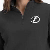 Women's Champion  Black Tampa Bay Lightning Powerblend Quarter-Zip Sweatshirt