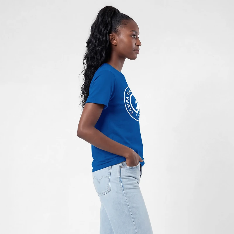 Women's Champion Blue Tampa Bay Lightning Wordmark Lockup T-Shirt