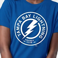 Women's Champion  Blue Tampa Bay Lightning Wordmark Lockup T-Shirt