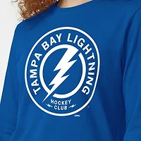 Women's Champion  Royal Tampa Bay Lightning Wordmark Lockup Long Sleeve T-Shirt