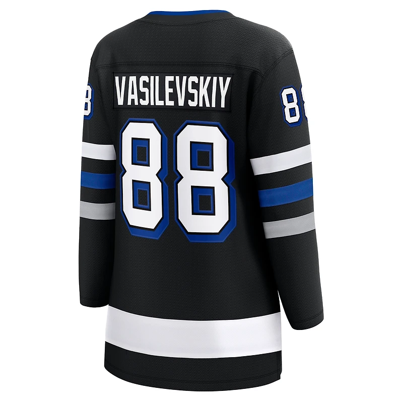 Maillot de joueur suppléant Premier Breakaway du Lightning Tampa Bay Fanatics Andrei Vasilevskiy, noir, pour femmes