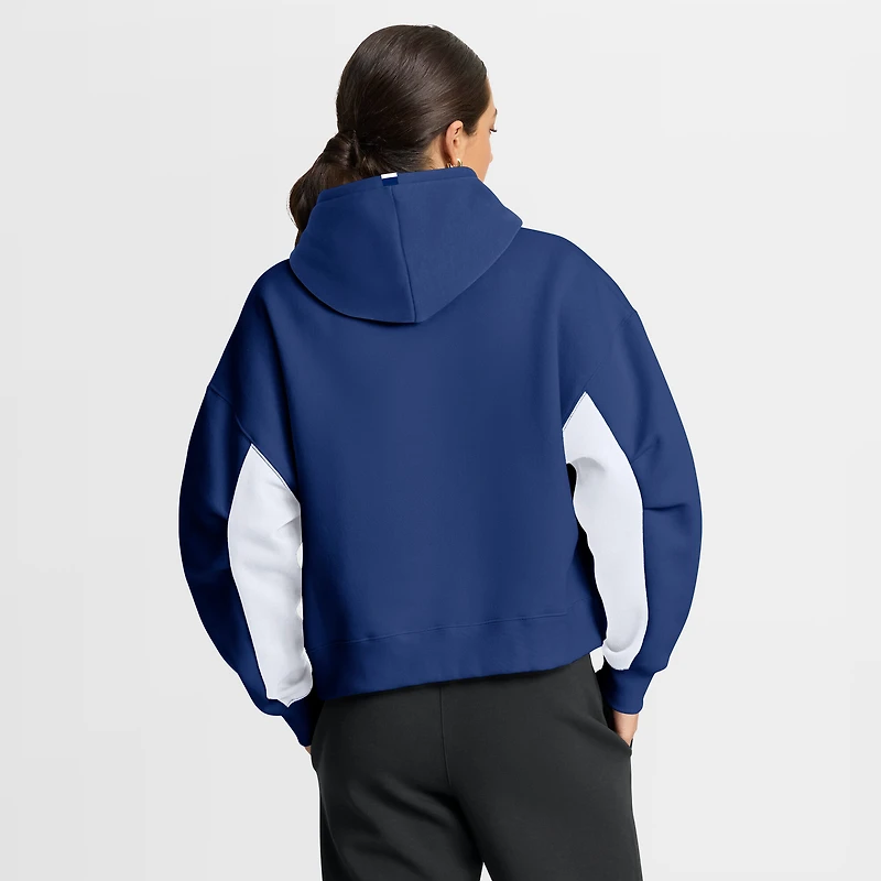 Women's Fanatics Blue Tampa Bay Lightning Back Check Boxy Hoodie