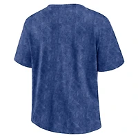 T-shirt délavé bleu fanatiques Tampa Bay Lightning pour femme