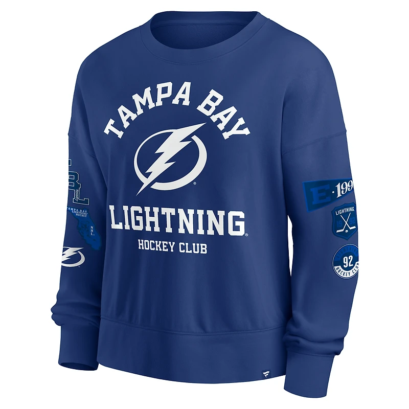 Sweat-shirt à capuche bleu Tampa Bay Lightning Go Team Fanatics pour femme