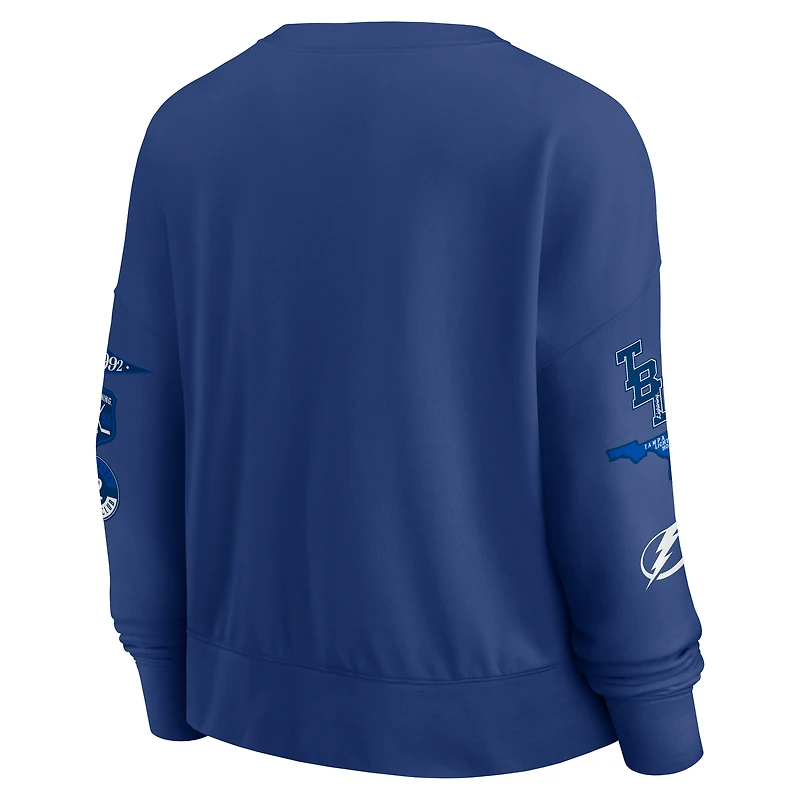 Sweat-shirt à capuche bleu Tampa Bay Lightning Go Team Fanatics pour femme