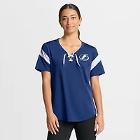 T-shirt bleu Fanatics pour femme Tampa Bay Lightning Offside Athena