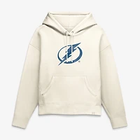 Women's Fanatics Cream Tampa Bay Lightning Distressed Logo Hoodie