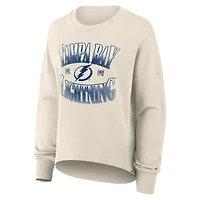 Sweat-shirt surdimensionné pour femme Fanatics Cream Tampa Bay Lightning