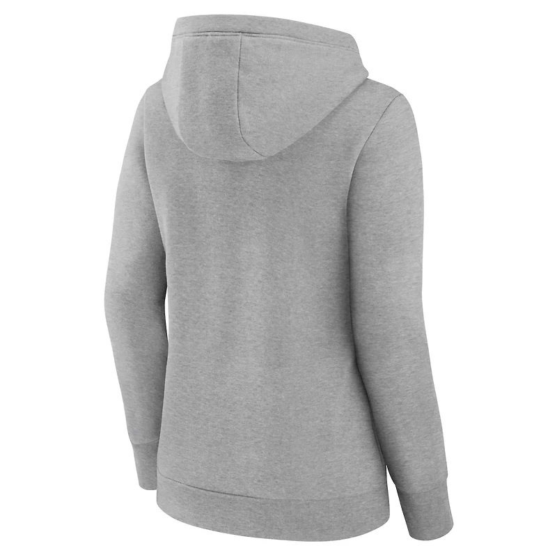 Sweat à capuche gris Fanatics Tampa Bay Lightning Simplicity Crossover col en V pour femmes