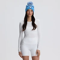 Bonnet à revers bleu clair pour femme, collection Tampa Bay Lightning 2026 NHL Stadium Series, avec pompon géant
