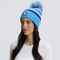 Bonnet à revers bleu clair pour femme, collection Tampa Bay Lightning 2026 NHL Stadium Series, avec pompon géant