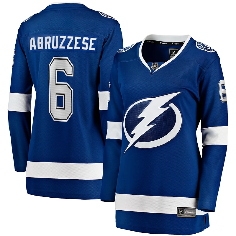 Women's Fanatics Nick Abruzzese Blue Tampa Bay Lightning Home Breakaway Jersey