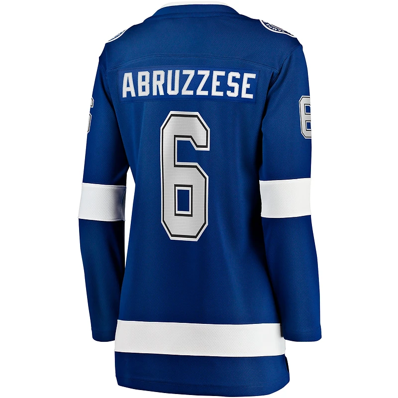 Women's Fanatics Nick Abruzzese Blue Tampa Bay Lightning Home Breakaway Jersey