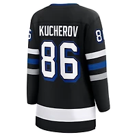 Maillot de joueur suppléant Premier Breakaway du Lightning Tampa Bay Fanatics Nikita Kucherov noir pour femmes