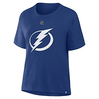 Women's Fanatics Nikita Kucherov Blue Tampa Bay Lightning Authentic Stack Name & Number T-Shirt