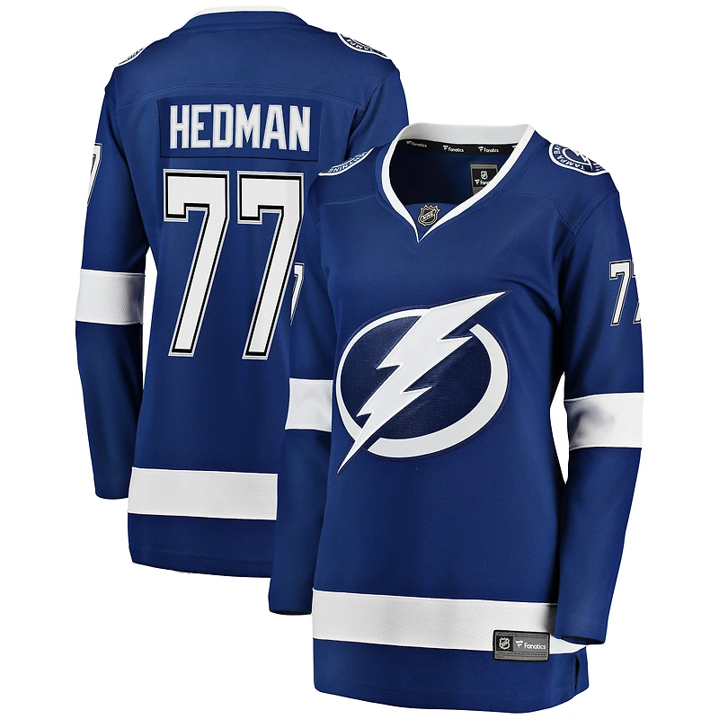 Maillot de joueuse Fanatics Tampa Bay Lightning bleu Victor Hedman Breakaway pour femmes