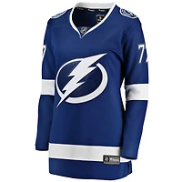Maillot de joueur Breakaway Victor Hedman bleu Lightning Tampa Bay Fanatics pour femmes