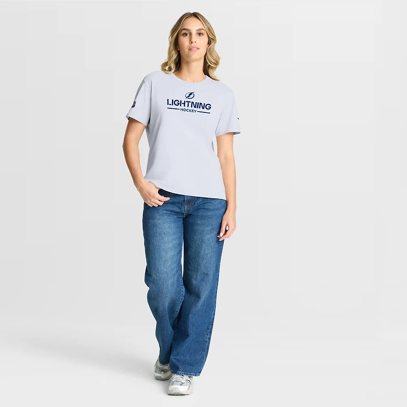 Women's Fanatics White Tampa Bay Lightning Authentic Pro Primary T-Shirt