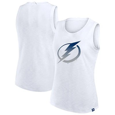 Débardeur Fanatics blanc Tampa Bay Lightning pour femme