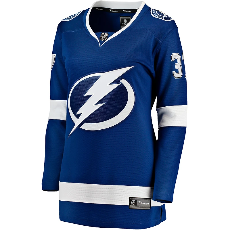 Maillot de joueuse échappée à domicile bleu du Lightning Tampa Bay, Yanni Gourde, fanatiques féminines