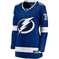 Maillot de joueuse échappée à domicile bleu du Lightning Tampa Bay, Yanni Gourde, fanatiques féminines