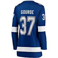 Women's Fanatics Yanni Gourde Blue Tampa Bay Lightning Home Breakaway Player Jersey